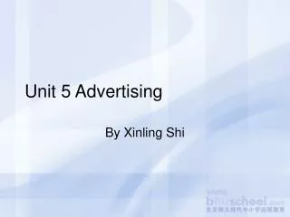 Unit 5 Advertising