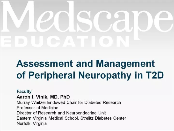 assessment and management of peripheral neuropathy in t2d