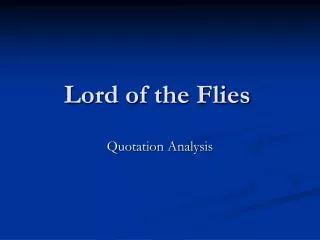 lord of the flies