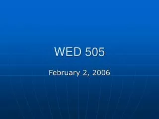 WED 505