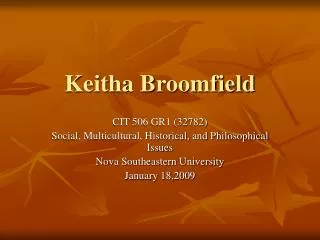 Keitha Broomfield