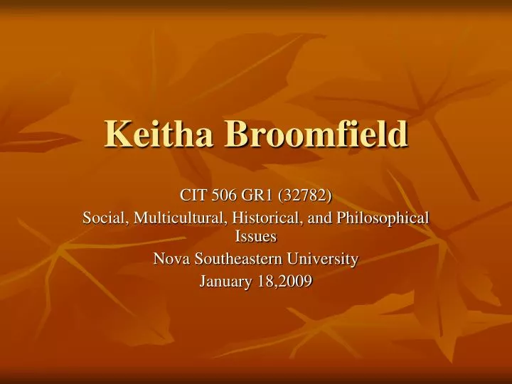 keitha broomfield