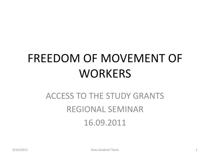 freedom of movement of workers
