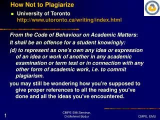 How Not to Plagiarize