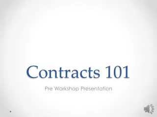 Contracts 101