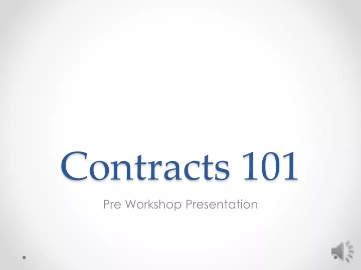 contracts 101
