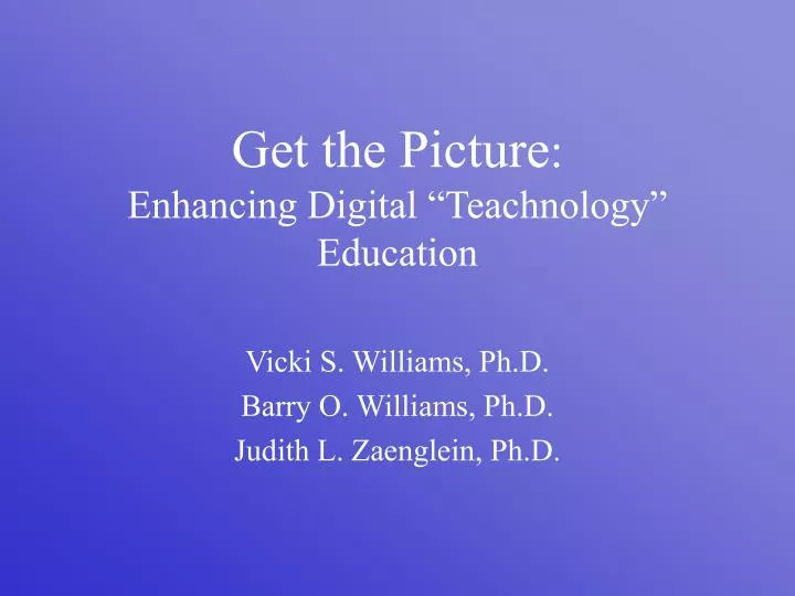 get the picture enhancing digital teachnology education