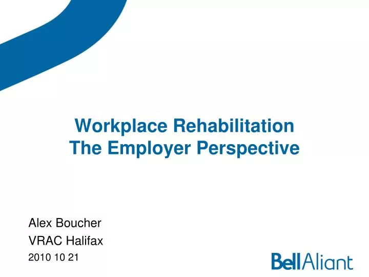 workplace rehabilitation the employer perspective
