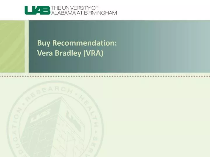 buy recommendation vera bradley vra