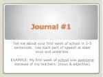 Journal #1 - slide 1