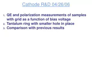 QE and polarization measurements of samples with grid as a function of bias voltage