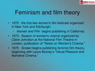 Feminism and film theory