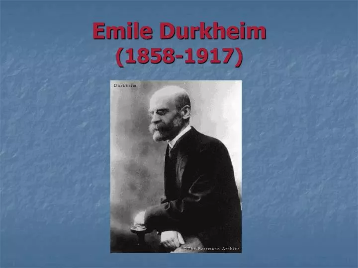 emile durkheim 1858 1917