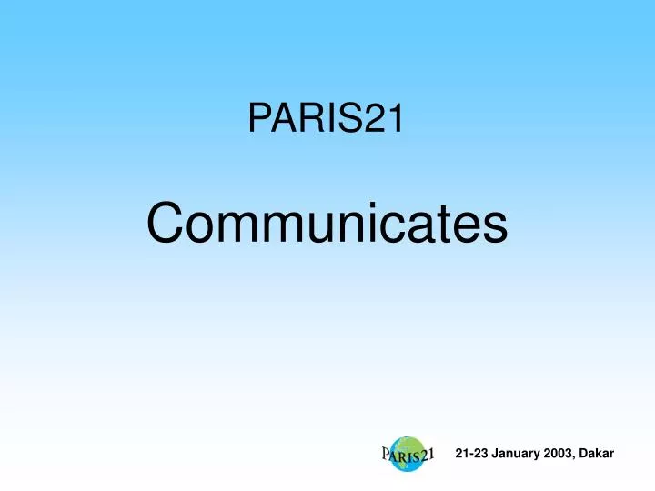 paris21 communicates