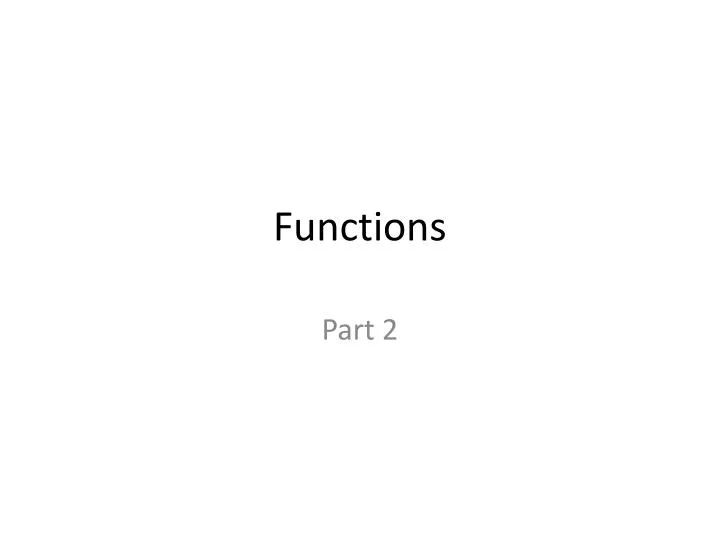 functions