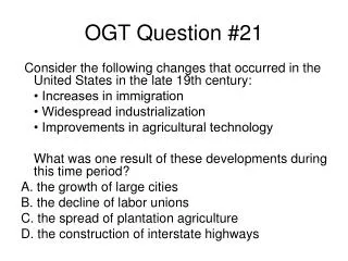 OGT Question #21