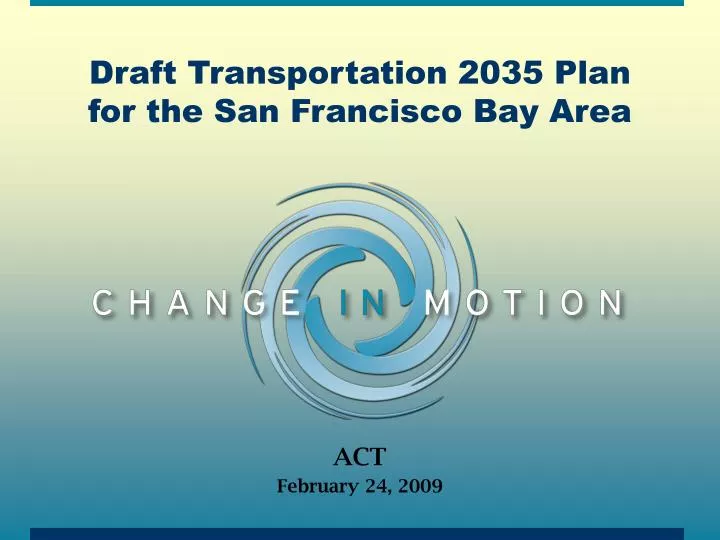 draft transportation 2035 plan for the san francisco bay area
