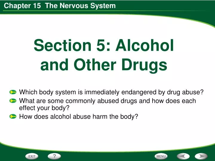 section 5 alcohol and other drugs