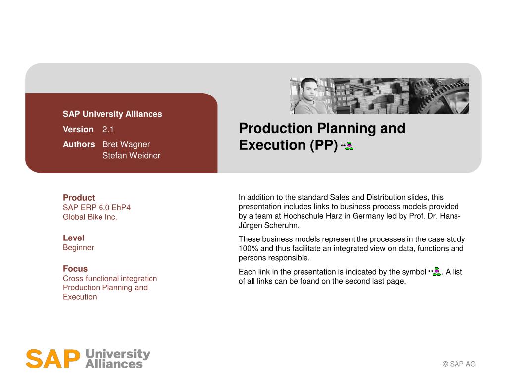 PPT - Production Planning and Execution (PP) PowerPoint Presentation ...