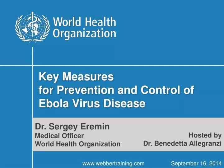 key measures for prevention and control of ebola virus disease