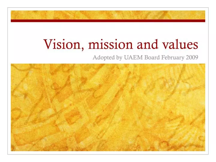 vision mission and values