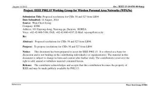 Project: IEEE P802.15 Working Group for Wireless Personal Area Networks (WPANs)