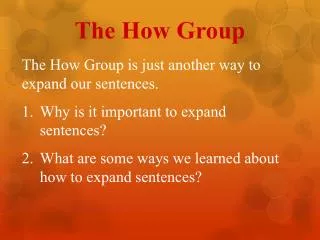 The How Group