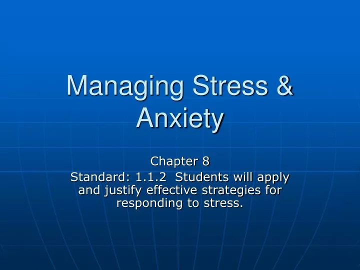 managing stress anxiety