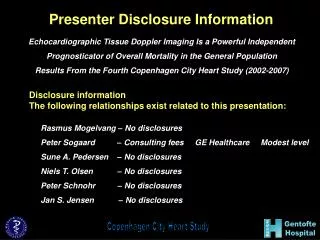 Presenter Disclosure Information