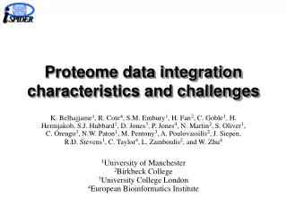 Proteome data integration characteristics and challenges