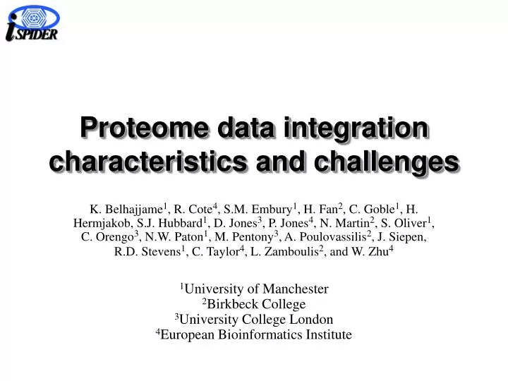 proteome data integration characteristics and challenges