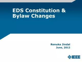 EDS Constitution &amp; Bylaw Changes