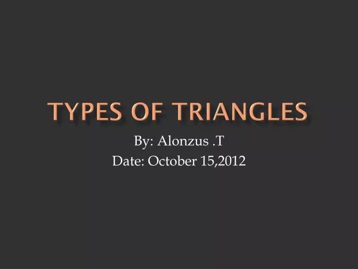types of triangles