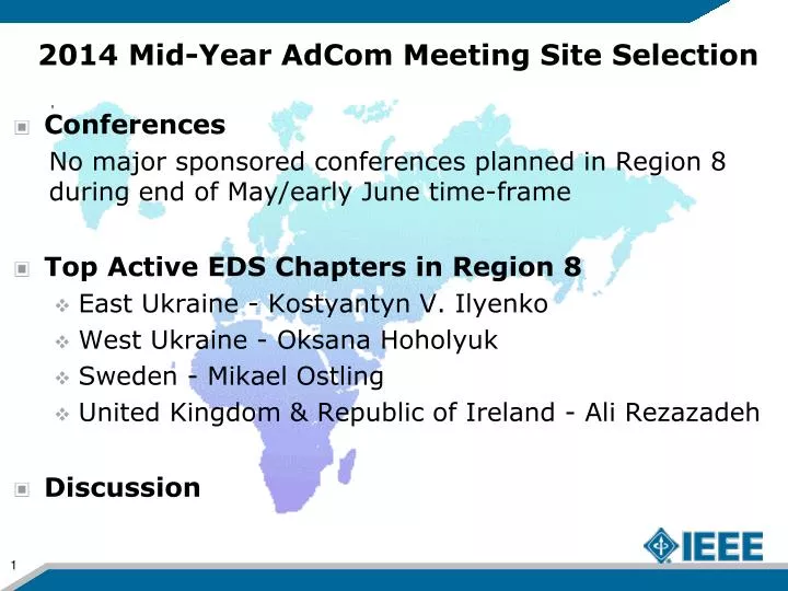 2014 mid year adcom meeting site selection