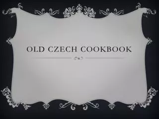 Old czech cookbook