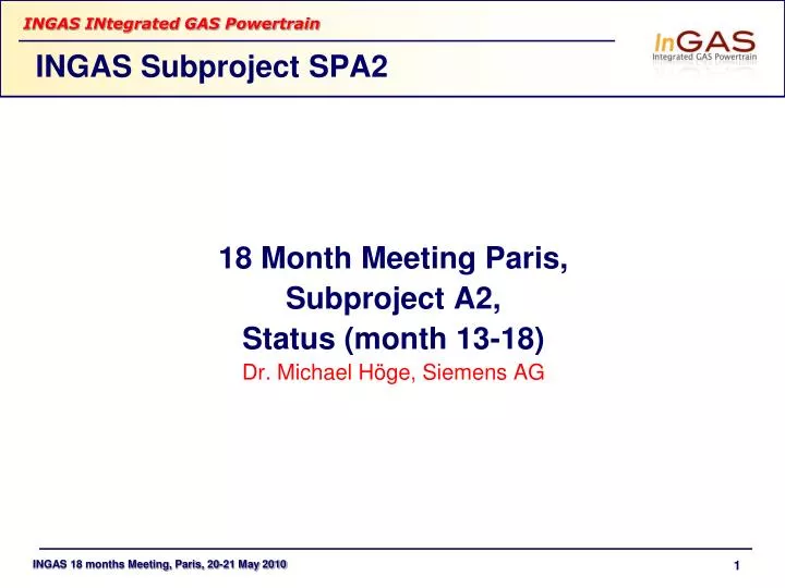 ingas subproject spa2