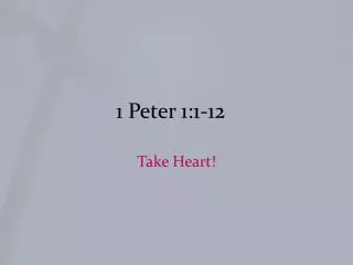 1 Peter 1:1-12