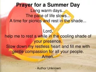 Prayer for a Summer Day