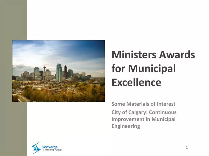 ministers awards for municipal excellence