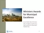 Ministers Awards for Municipal Excellence - slide 1