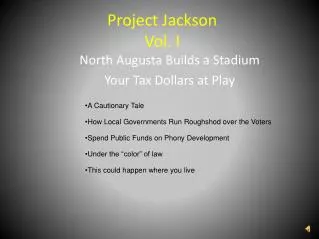 Project Jackson Vol. I