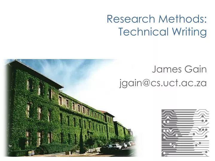 research methods technical writing