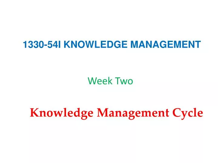 knowledge management cycle