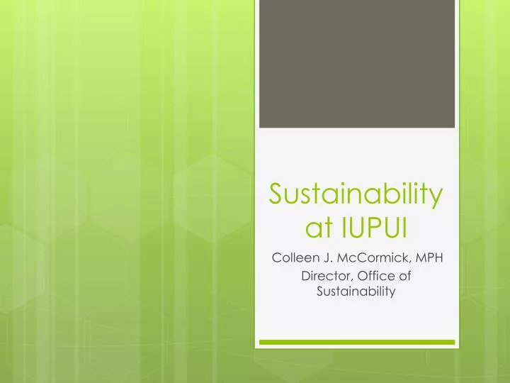 sustainability at iupui