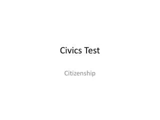 Civics Test