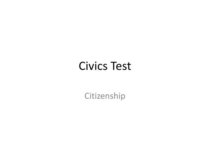 civics test