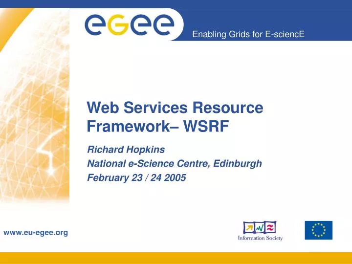 web services resource framework wsrf