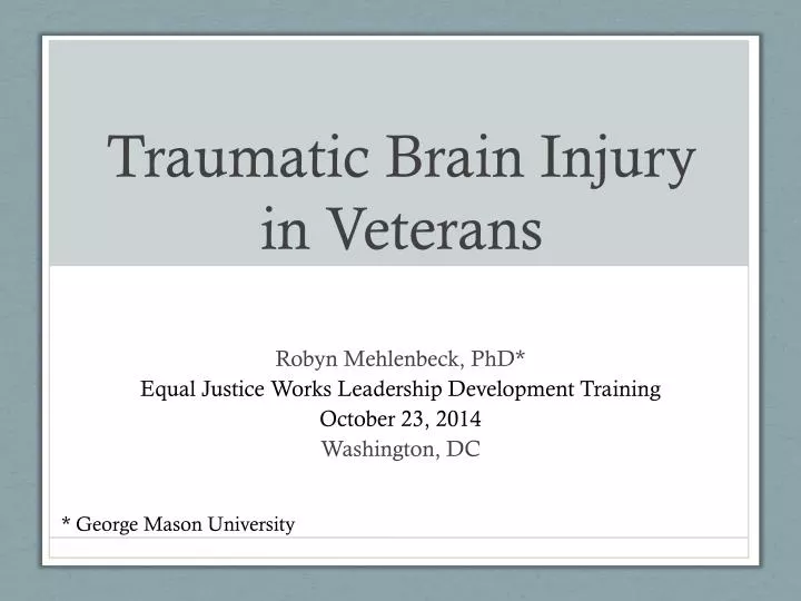 traumatic brain injury in veterans