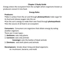 Energy Roles Producers :