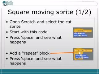 Square moving sprite (1/2)
